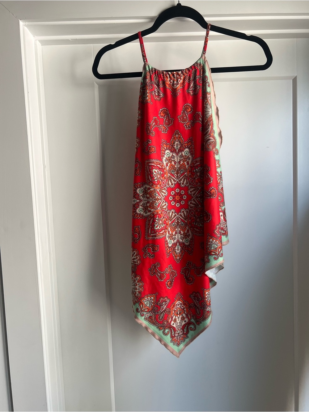 Zara Orange Red Paisley Print Cami